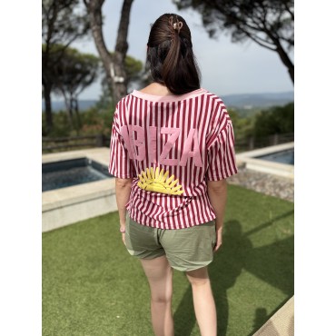 T-SHIRT MARIBIZA BORDEAUX ROSE